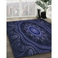 thumbnail image 3 of Ahgly Company Machine Washable Indoor Rectangle Transitional Deep Periwinkle Purple Area Rugs, 8' x 10', 3 of 7