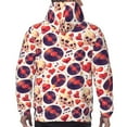 thumbnail image 7 of Haiem rock Skull record heart Patterned Men's Hoodie with Kangaroo Pocket - Ideal Pullover Sweatshirt for Daily Wear, Travel, and Home-Small, 7 of 7