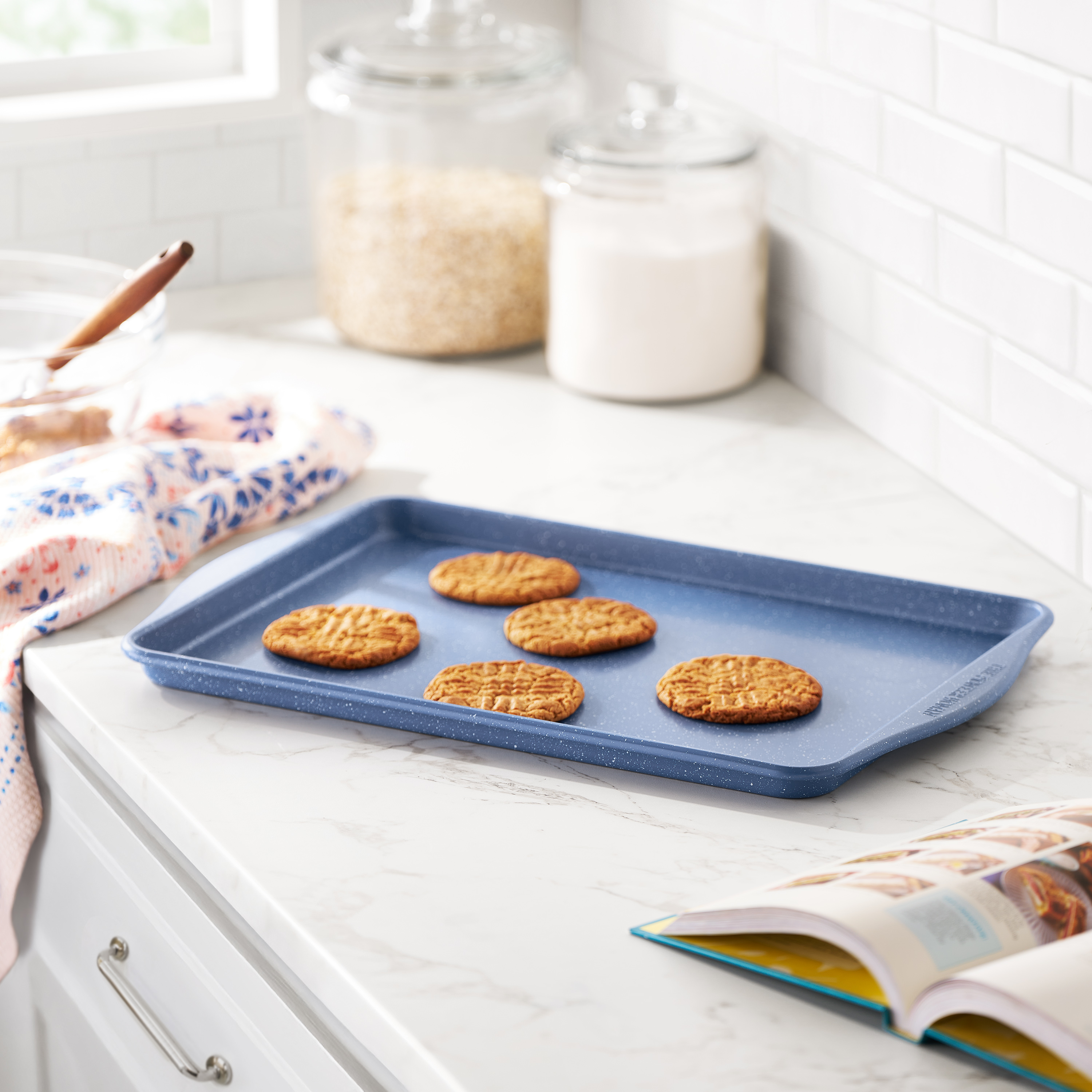 The Pioneer Woman Large Nonstick Cookie Sheet, Blue Speckle photo 2
