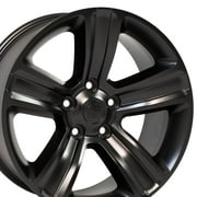 20" Replica Wheel DG65 Fits Dodge RAM Rim 20x9 Black Wheel