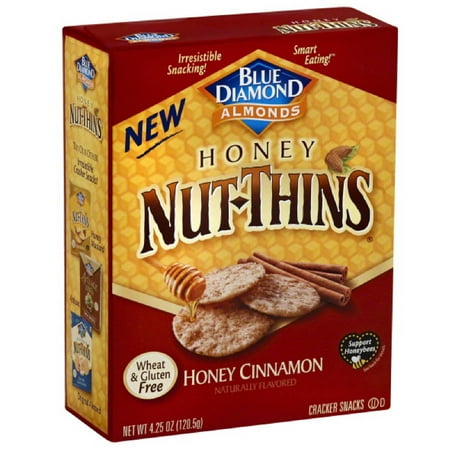 honey almonds cracker cinnamon thins nut snacks diamond oz pack