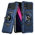 thumbnail image 2 of Compatible for T-Mobile REVVL 6 Pro 5G Case with Tempered Glass Screen Protector [Military Grade] Ring Car Magnetic Mount Kickstand Shockproof Phone Cover - Blue, 2 of 7