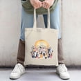 thumbnail image 2 of Stylish Canvas Tote Bag with Vibrant Orange and Pink Splash Design - Perfect for Shopping Travel and Parties, 2 of 4
