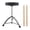Drum Throne with Drumsticks, variant on stusgo 5A Drum Sticks, 3-Pair Oak Wood Professional Drumsticks for Live Performance and Heavy Practice