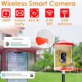 thumbnail image 5 of Birdkiss Smart Bird Feeder with Camera, Metal Squirrel Proof Bird Watching Cameras with AI Identification & Solar Panels, Gifts for Bird Lovers, Red, 5 of 9