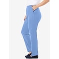 thumbnail image 4 of Woman Within Plus Size Tall 7-Day Straight-Leg Elastic-Waist Stretchy Knit Pant, 4 of 6