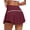 Burgundy, variant on Womens Pleated Tennis Skirt with Shorts High Waisted Golf Skort Mini Skirt Workout Skirt Athletic Skorts with Pockets