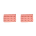 thumbnail image 3 of Jumpingount Correa de extensión extensores de sujetador hebilla 4 ganchos accesorios prácticos transpirables reemplazo ajustable 3 filas rosa rosa durazno 2piezas, 3 of 6