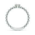 thumbnail image 2 of ANGARA Natural Diamond Solitaire Beaded Shank Ring in 14K White Gold for Women (Size-5.1mm| Color-I-J| Clarity-I1-I2) | April Birthstone, Anniversary, Jewelry Gift for Women | Natural Diamond Ring, 2 of 9