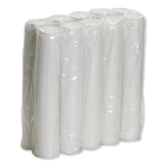 Dixie D9538 8 oz. Dome Hot Drink Lids - White (1000/Carton)