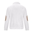 thumbnail image 5 of hopeusince Men's Slim Fit Long Sleeve Turtleneck Zipper Sweatshirt with Pocket White XL, 5 of 6