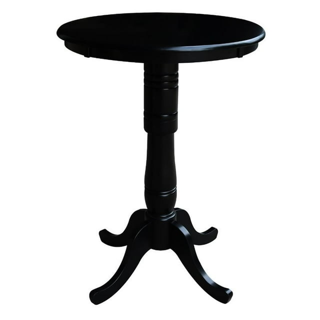 International Concepts Table de Pub Ronde 30 Pouces en Noir
