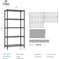 thumbnail image 2 of M MZG 1250 lbs Estantería de 5 Niveles Estantes de Almacenamiento de Metal Estantería de Alambre Organizadores de Armario de Alta Resistencia para Garaje Cocina Baño Lavandería Negro 13.8" D x 35.4", 2 of 8
