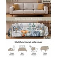 thumbnail image 3 of Autumn Thanksgiving Pumpkins Sofa Covers for 3 Cushion,Washable Couch Cover for Sectional Sofa Slipcovers with Tassel,Farmhouse Wooden Leaves Loveseat Covers Futon Cover Throw Blanket 71''x118'', 3 of 8