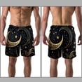 thumbnail image 3 of luoweisi Men's Beach Shorts Quick Dry Swim Trunks with Mesh Lining Golden Moon L, 3 of 5