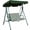 Green, variant on Zaverox 2-Person Weather Resistant Canopy Swing with Heavy Duty Metal Frame, Adjustable Sun Shade & Comfortable Fabric Seat for Porch, Garden, Backyard, Patio Lawn - Ideal Outdoor Relaxation