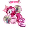 thumbnail image 3 of Juego de 6 globos de aluminio con forma de poni pequeño, decoración para fiestas, dibujos animados de anime, suministros para fiestas de cumpleaños, baby shower, juguetes para niños, Globos, 3 of 5