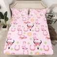 thumbnail image 2 of Homewish Girly Pink Cowgirl Bed Sheets for Teen, Kawaii Western Flower King Sheets, Tribal Sheep Skull Sheet Set, Lightweight Room Decor, 4pcs, 2 of 7