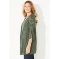 thumbnail image 3 of Catherines Women's Plus Size Shadow Stripe Cardigan, 3 of 5
