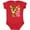 Red, variant on I love Giraffes Boys or Girls Baby Bodysuit