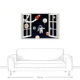thumbnail image 3 of Creative Products Astronaut In Space Window 32x48 Canvas Wall Art, 3 of 5