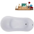 thumbnail image 5 of 55" Streamline N355CH-CH Clawfoot Tub and Tray With External Drain, 5 of 9