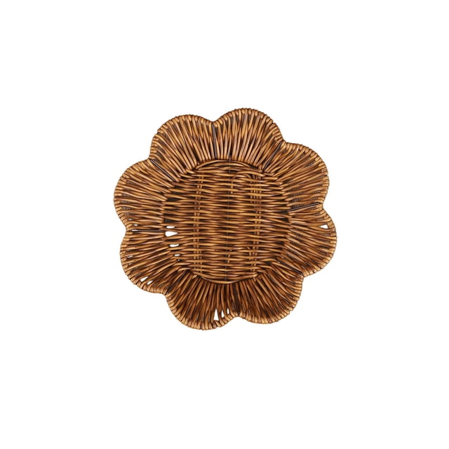 Panier Style Osier en Plastique en Forme de Fleur en S Panier de Rangement pour Collations Fruits et Légumes Panier à Pain Panier de Rangement Polyvalent pour la Déco de la Maison