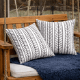 thumbnail image 2 of 18x18 Inch 2 Pack Outdoor Throw Pillows,Waterproof & Fade-Resistant Patio Cushions for Bed,Couch,Sofa and Patio Furniture-Soft & Comfortable Decorative Pillow Covers,Black+White Print, 2 of 8