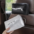 thumbnail image 2 of Soporte de papel para coche, duradero, parasol para coche, soporte para toallas de papel colgante, estuche de almacenamiento, a prueba de polvo, caja de pañuelos para coche que ahorra espacio, 2 of 4