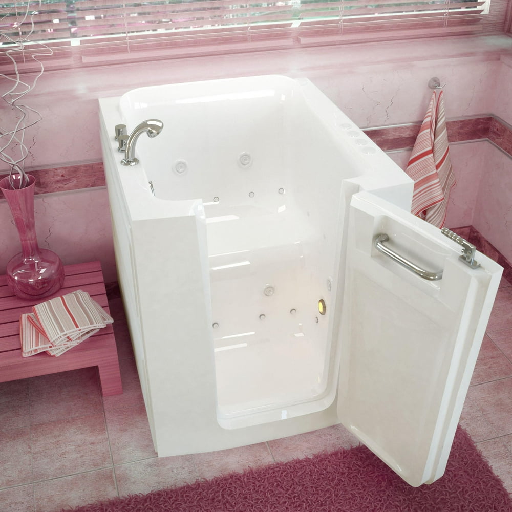 Venzi 32x38 Right Door White Whirlpool & Air Jetted Walk In Bathtub