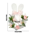 thumbnail image 3 of LingVibe Bunny Wreath for Easter & Spring, Fashionable Artificial Front Door Decor Suitable for Bedrooms, Parties, Birthdays, Weddings, Indoors & Outdoors, 3 of 7