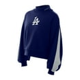 thumbnail image 2 of Women's New Era  Navy Los Angeles Dodgers Mock Neck Balloon Sleeve Sweatshirt, 2 of 5