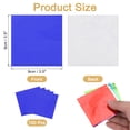 thumbnail image 2 of Uxcell 100 Pcs 3.5 x 3.5 Inch Square Aluminum Foil Candy Wrappers, Blue, 2 of 6