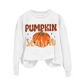 thumbnail image 4 of Mercatoo Toddler Baby Girl Boy Halloween Outfit Pumpkin Crewneck Sweatshirt Long Sleeve Sweater Pullover Top Fall Clothes, 4 of 4