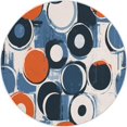 thumbnail image 4 of Round Rug 8x8ft Abstract Circle Pattern Soft Fluffy Round Area Rug, Washable Non-Slip Floor Carpet for Living Room Bedroom Kids Room Bathroom, Easy Care, 4 of 7