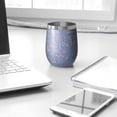 thumbnail image 3 of Modern 12oz Stainless Steel Insulated Wine Tumbler with Lid and Straw – Double Wall Vacuum Mug for Hot & Cold Drinks, 304 Steel Interior, Sweat-Free Design, 3 of 5