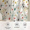 thumbnail image 6 of Middle Century Semi Sheer Curtains Drapes for Living Room, Bedroom, French Doors Window 96 Inches Long, Geometric Modern Abstract Vintage Rod Pocket Chiffon Curtain Drapery Voile Draperies Panel, 6 of 8