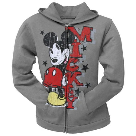 Mickey Mouse - Leaning Logo Juniors Zip Hoodie