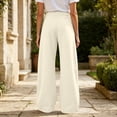 thumbnail image 4 of Qingpeng Womens Wide Leg Sweatpants Drawstring Loose Lounge Pants with Pockets Petite Wide Leg Pants Work Casual Sweatpants, 4 of 7