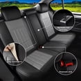 thumbnail image 4 of HQBQBUG Full Set Car Seat Covers Fit for Toyota Venza 2009-2020 Comfort Waterproof Leather Car Seat Cover Carseat Protector Gray,FullSet(5Seat), 4 of 9