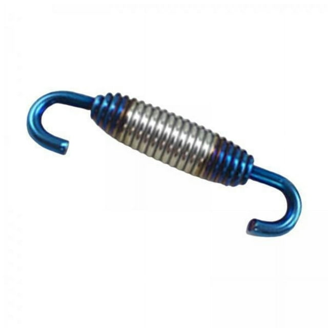koolsoo 4xMotorcycle Exhaust Pipe Spring Accessory 304 Stainless Steel 58mm Blue Argent
