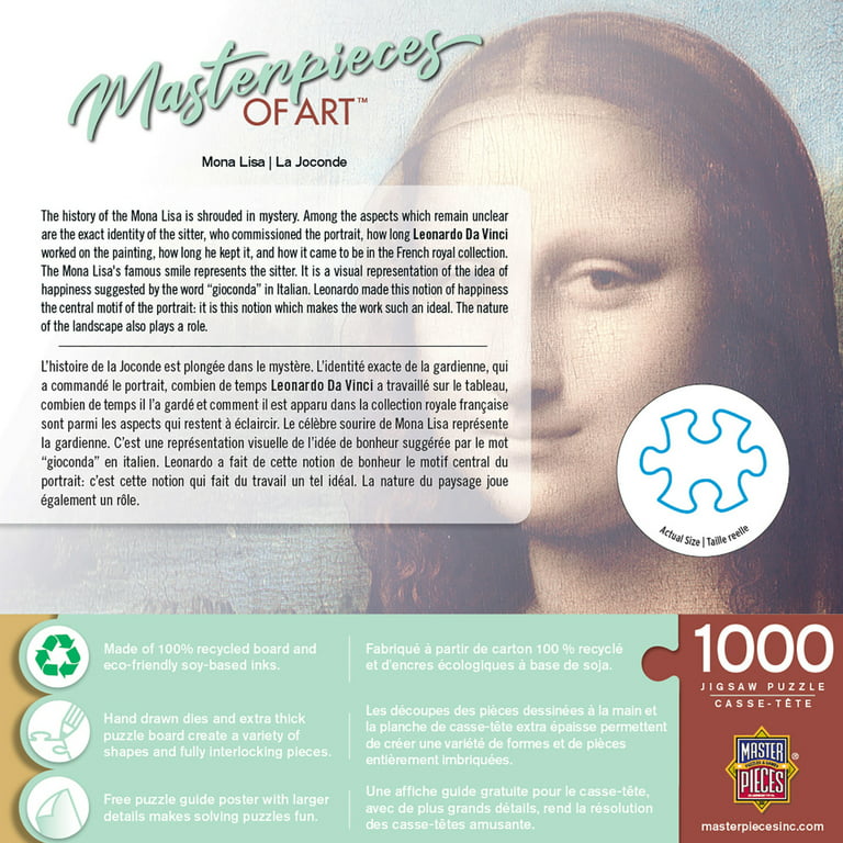 Masterpieces - Mona Lisa - 1000 Piece Jigsaw Puzzle