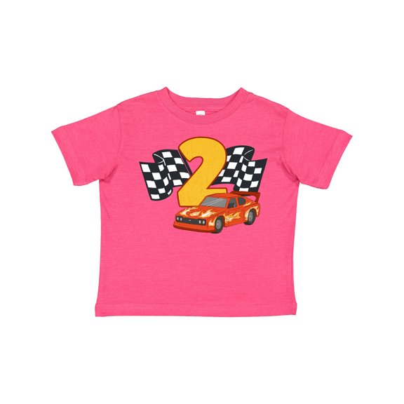 Inktastic Number Two Race Car Boys or Girls Toddler T-Shirt