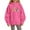 Pink, variant on Ruyang Sixth Grade Girls Hoodie Preppy Oversized Casual Pullover Sweatshirts Cute Letter Graphic Long Sleeve Hooded Tops