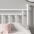 thumbnail image 5 of Einfach Full Size Metal Platform Bed Frame with Victorian Style Headboard & Footboard, Under-Bed Storage, White, 5 of 8