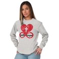 thumbnail image 3 of Faith Hope Love Cross Eternal Life Women Plus Size Long Sleeve Graphic Tee Brisco Brands 2X, 3 of 5