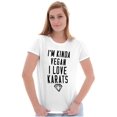 thumbnail image 4 of Vegan Love Karats Funny Diamond Lover Womens Slim Fit Graphic Tee Brisco Brands X, 4 of 5