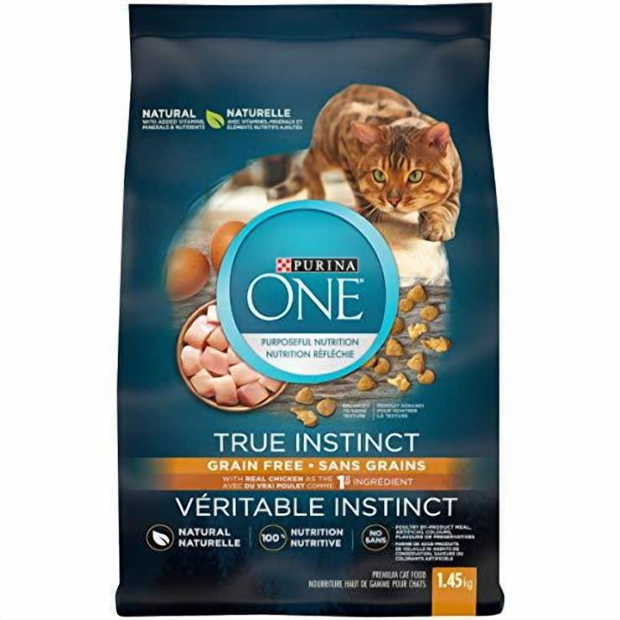 Purina ONE True Instinct Grain Free Chicken, Dry Cat Food 1.45kg
