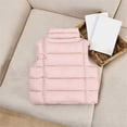 thumbnail image 7 of vokkrv Kids Solid Color Zip Up Sleeveless Jacket, Wind Resistant Warm Casual Outerwear, Fashion Daily Coat for Boys Girls Winter Outdoor Activities Pink 3-4 Years, 7 of 7