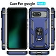 thumbnail image 7 of Allytech Rugged Case for Google Pixel 8, Military Grade Protection Shockproof Non-Slip Cover with Metal Rotatable Ring Stand, Magnetic Car Mount Holder Fashion Case for Google Pixel 8 - Blue, 7 of 7